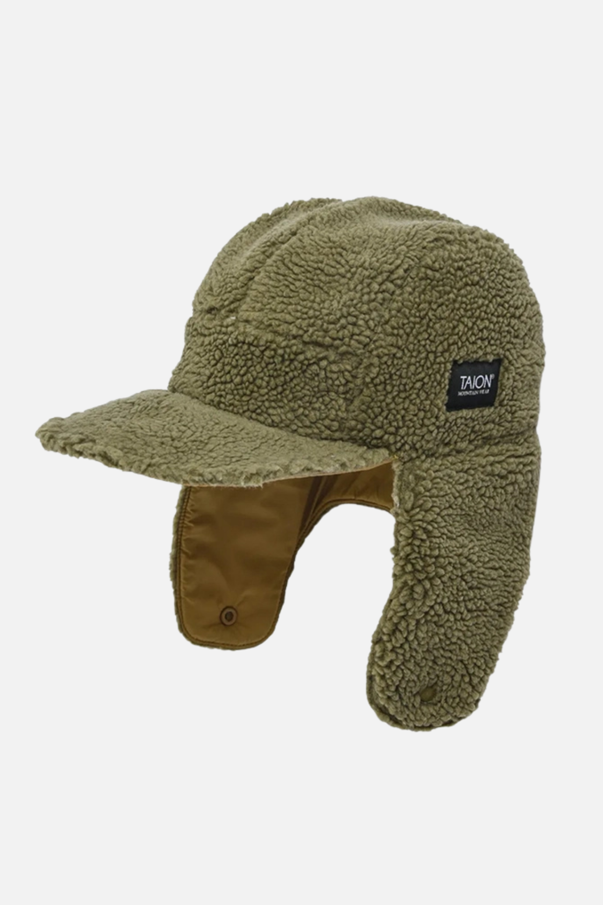 Mountain Reversible Down x Boa Warm Cap in Beige x Dark Olive