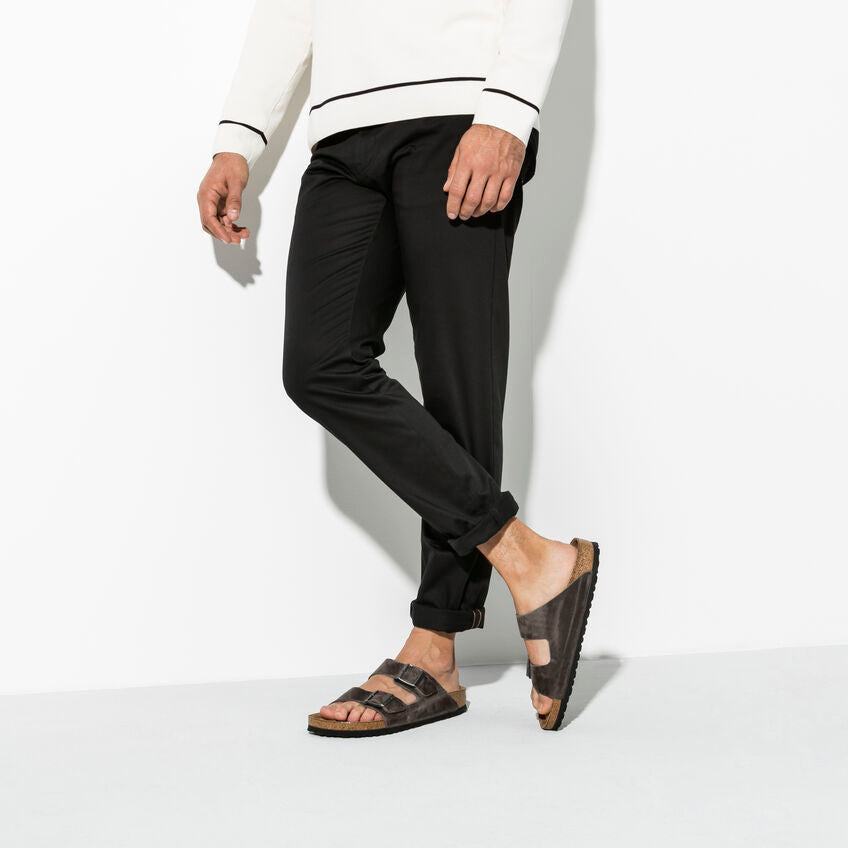 Arizona Oiled Leather in Iron (Soft Footbed - Suede Lined) - Milu James St