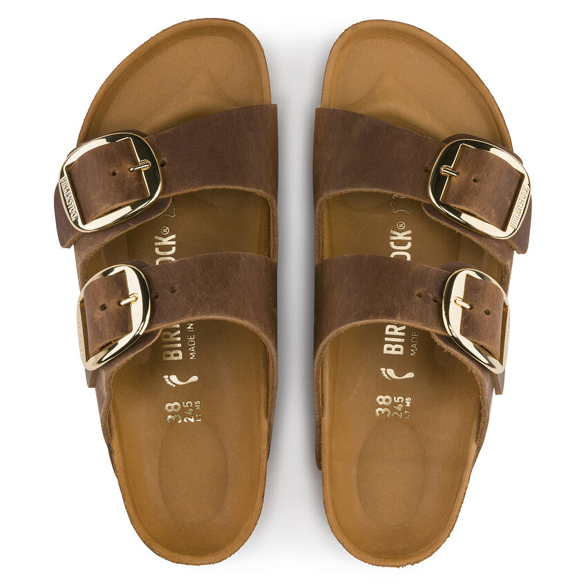 Arizona Big Buckle Oiled Leather in Cognac