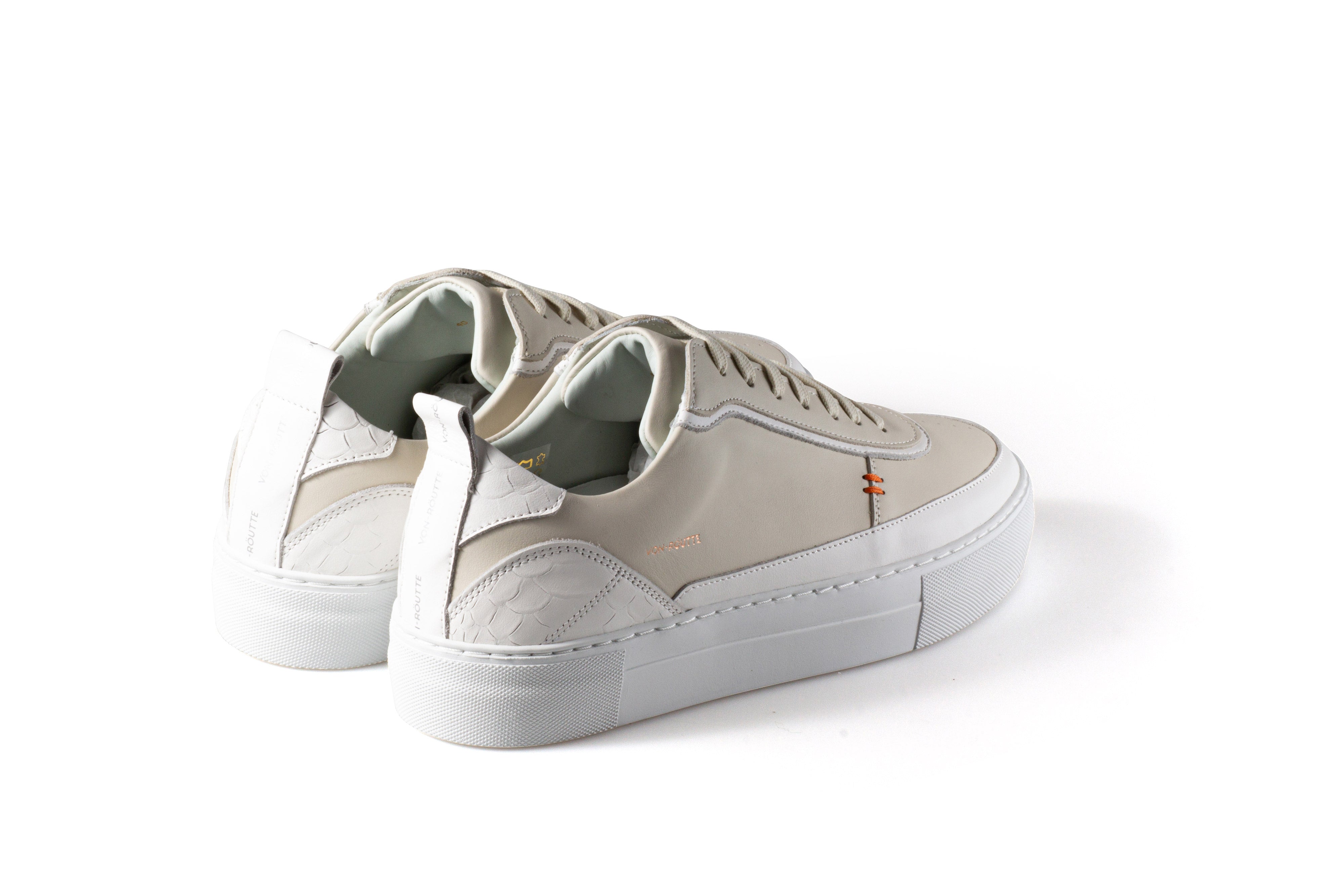 Munich Platform Sneaker in Beige Croc