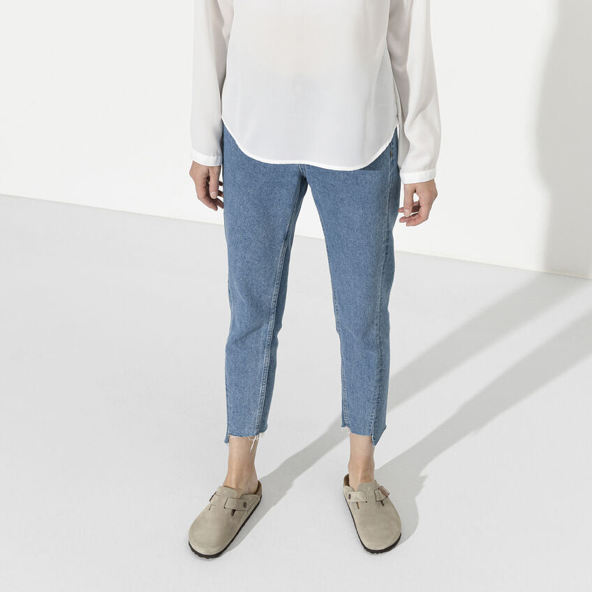 Boston Suede Leather in Taupe (Soft Footbed - Suede Lined)