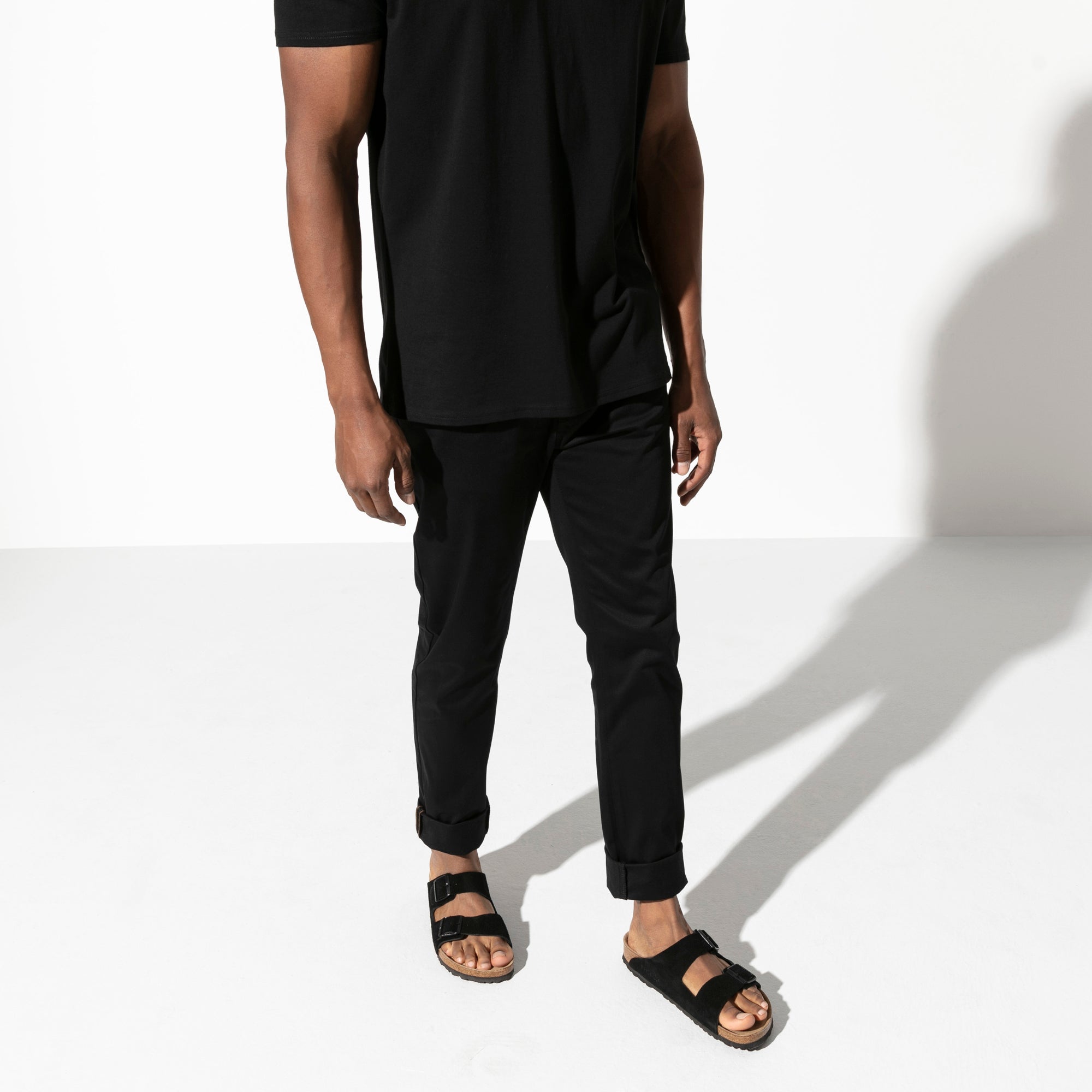 Arizona Suede Leather in Black (Soft Footbed - Suede Lined)