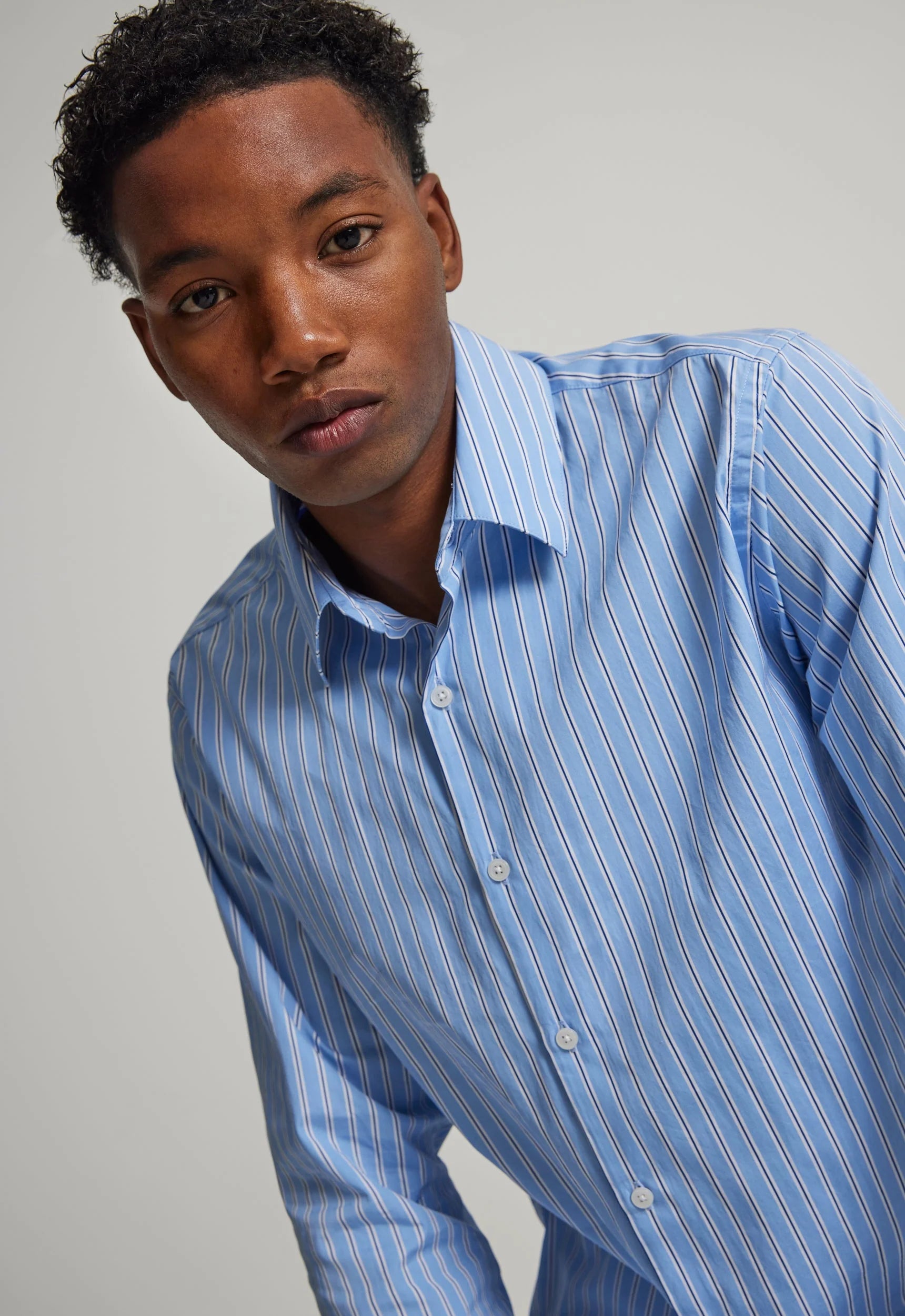 Wilhelm Shirt in Blue/Navy/Stripe