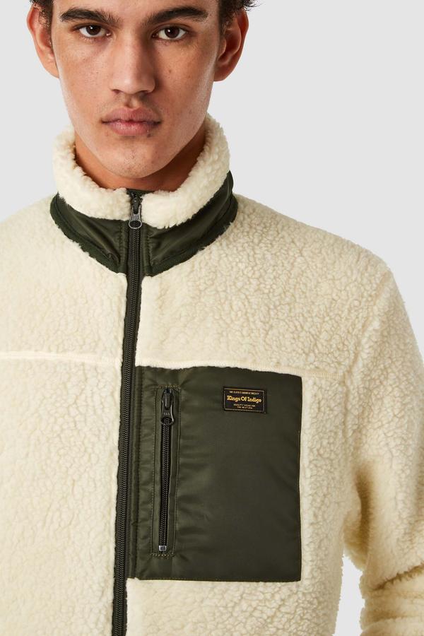 Egbert Sherpa Jacket in Off White - Milu James St