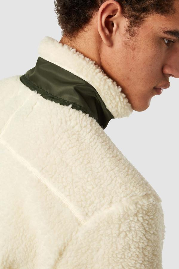 Egbert Sherpa Jacket in Off White - Milu James St