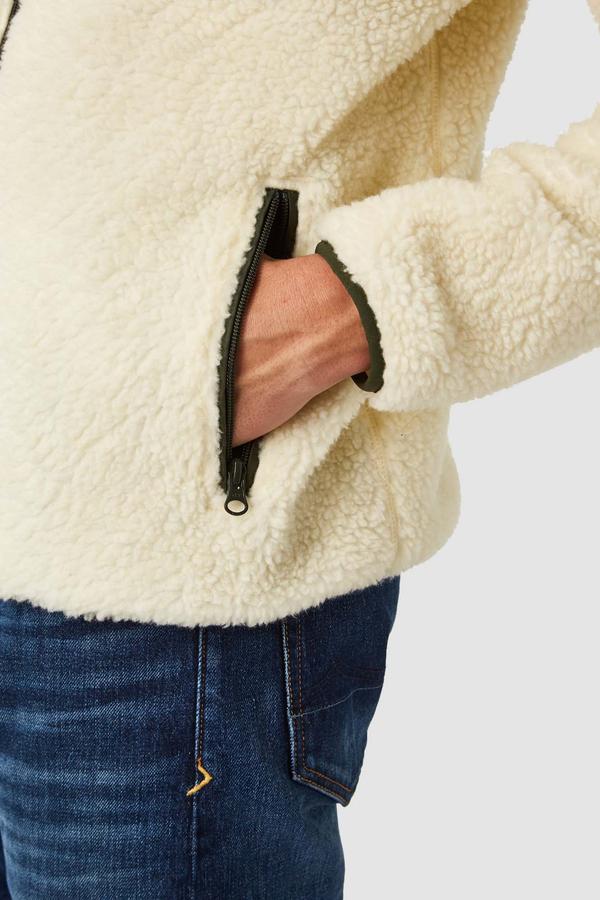 Egbert Sherpa Jacket in Off White - Milu James St