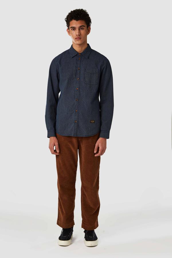 Enda Pocket Shirt in Stripe Denim - Milu James St