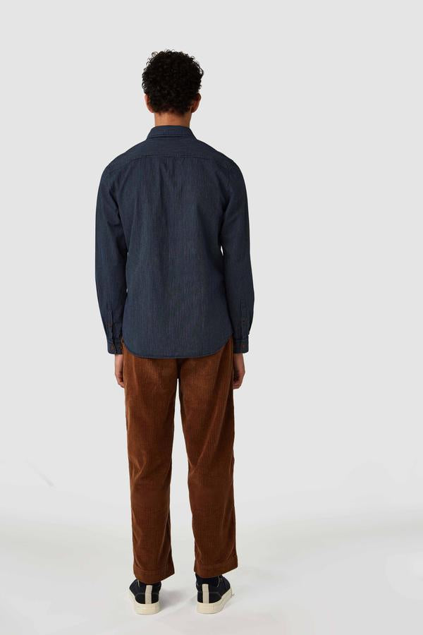 Enda Pocket Shirt in Stripe Denim - Milu James St