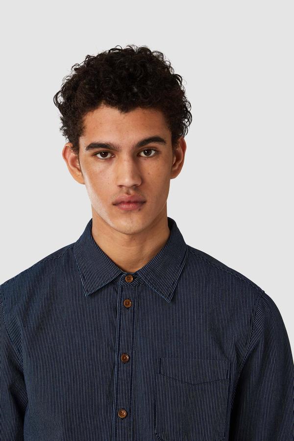 Enda Pocket Shirt in Stripe Denim - Milu James St