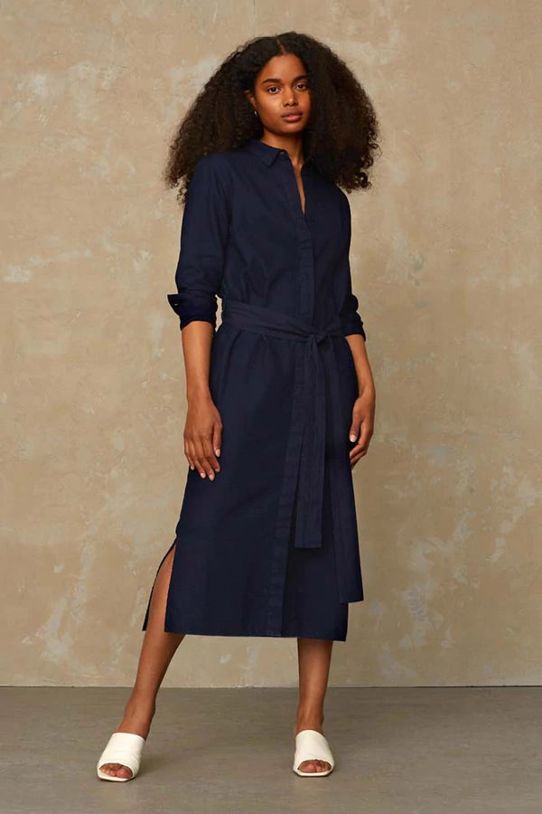 Maggy L/S Dress in Dark Indigo