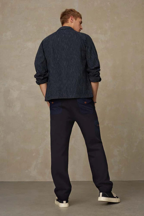 Vlad Jacket in Stripe Indigo