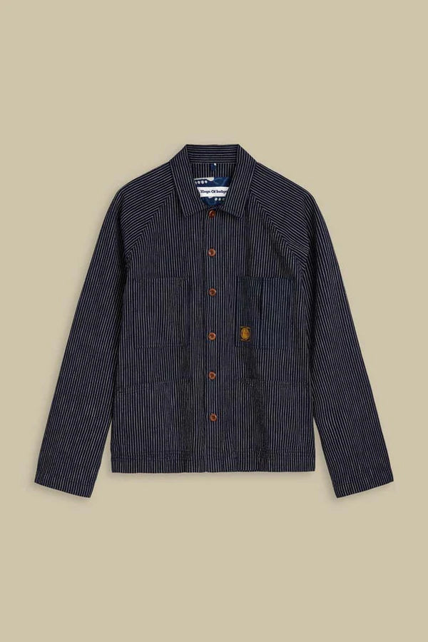 Vlad Jacket in Stripe Indigo