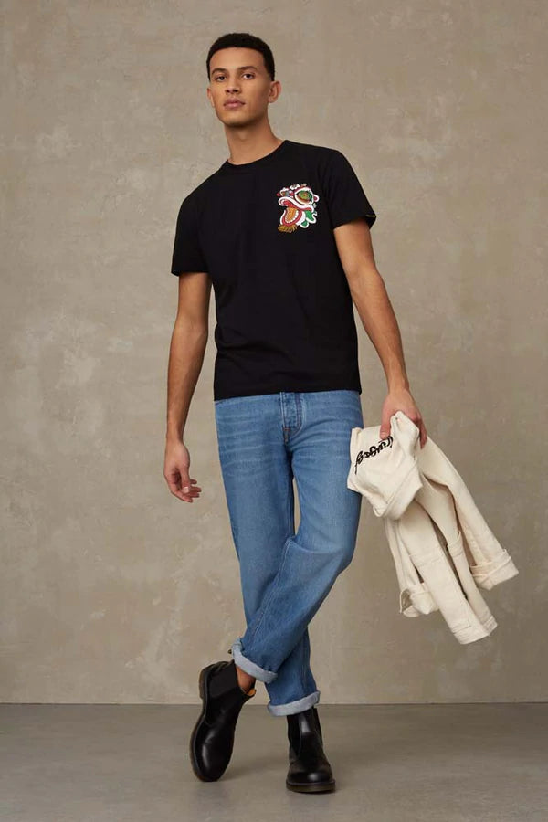 Darius Organic Cotton Tee | Black Dragon