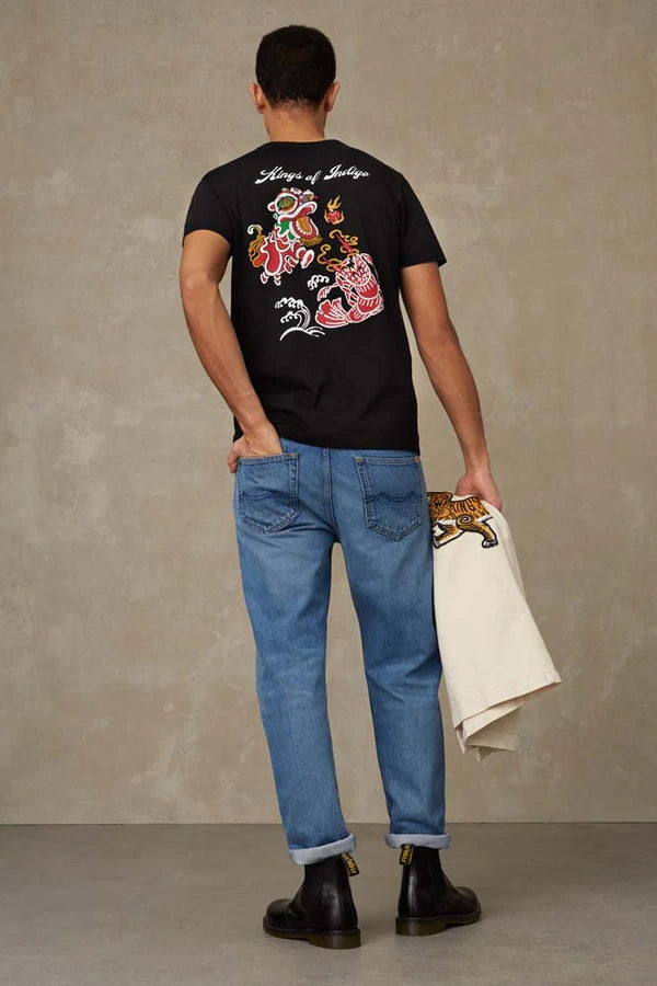 Darius Organic Cotton Tee | Black Dragon