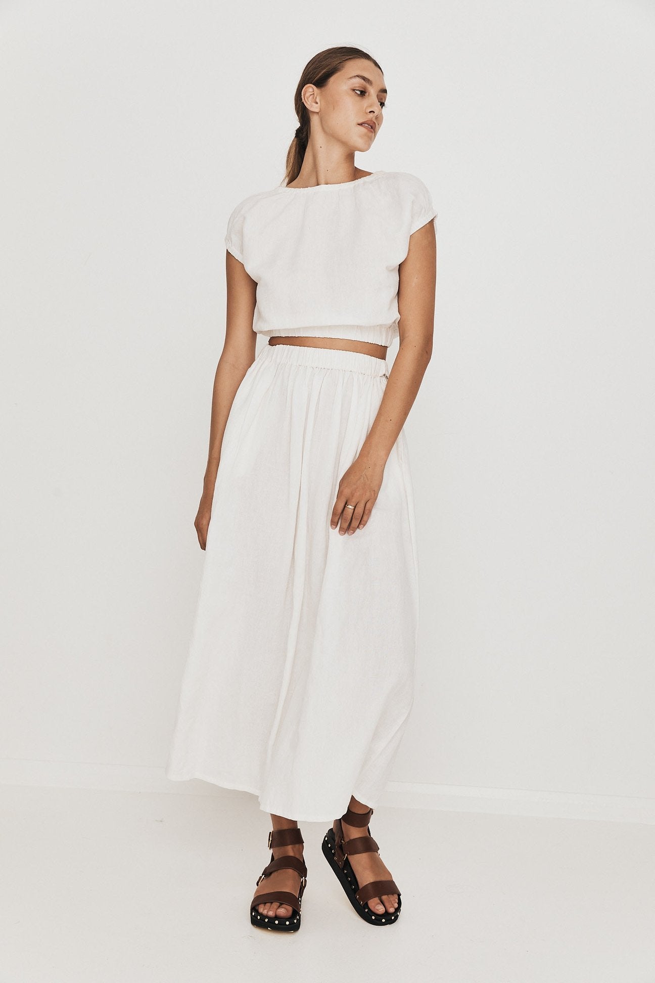 Anais Top in Natural White