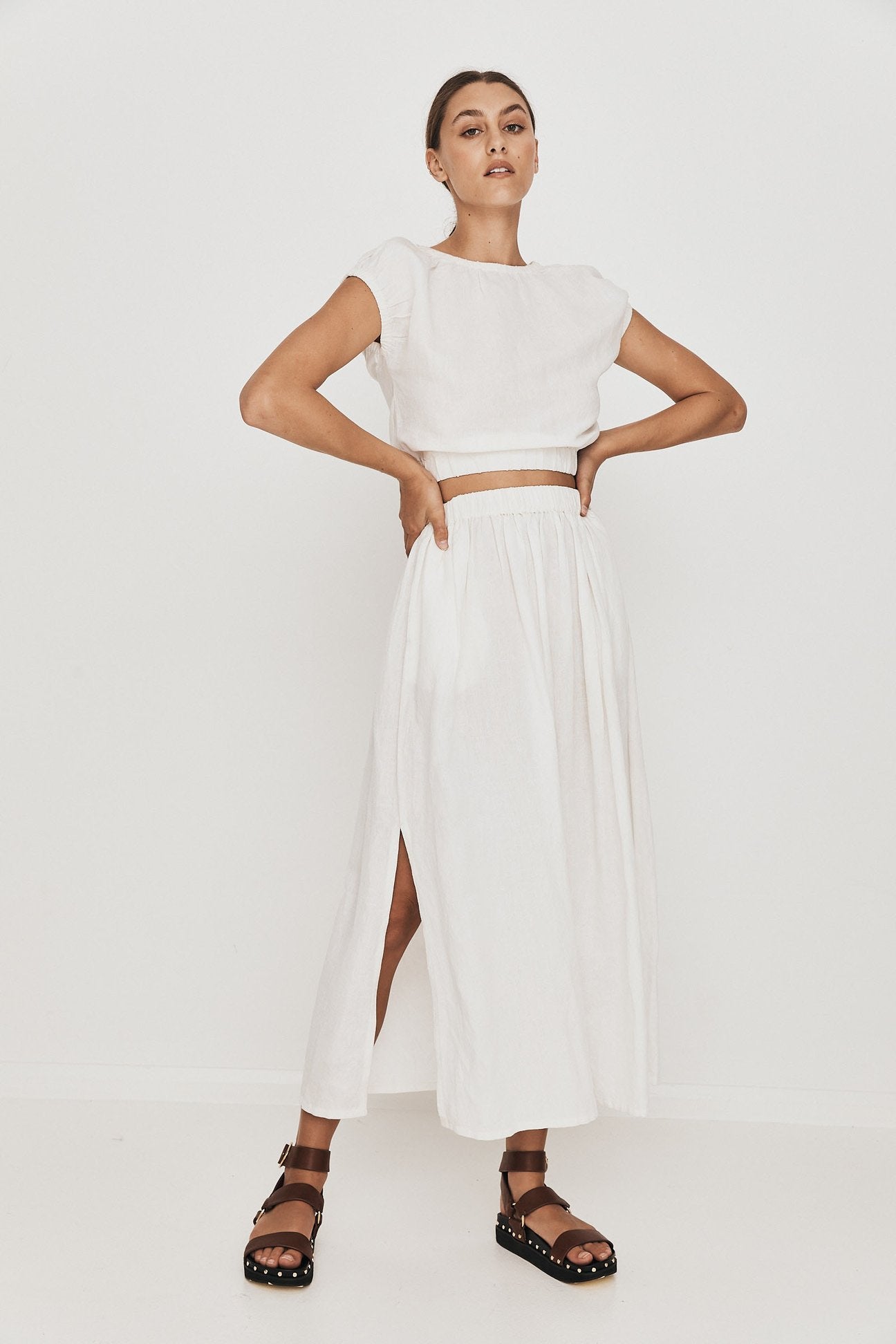 Anais Top in Natural White