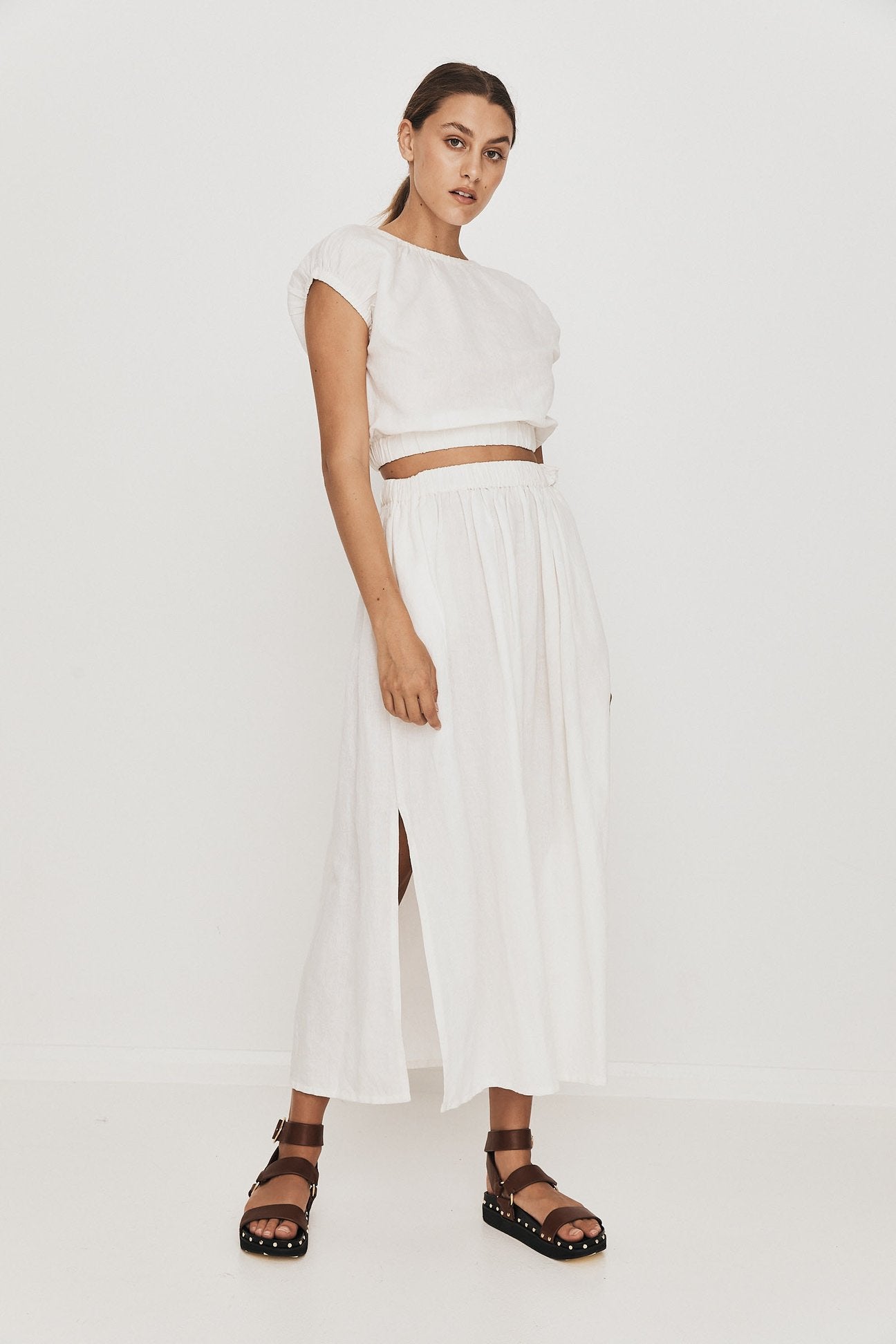 Anais Top in Natural White