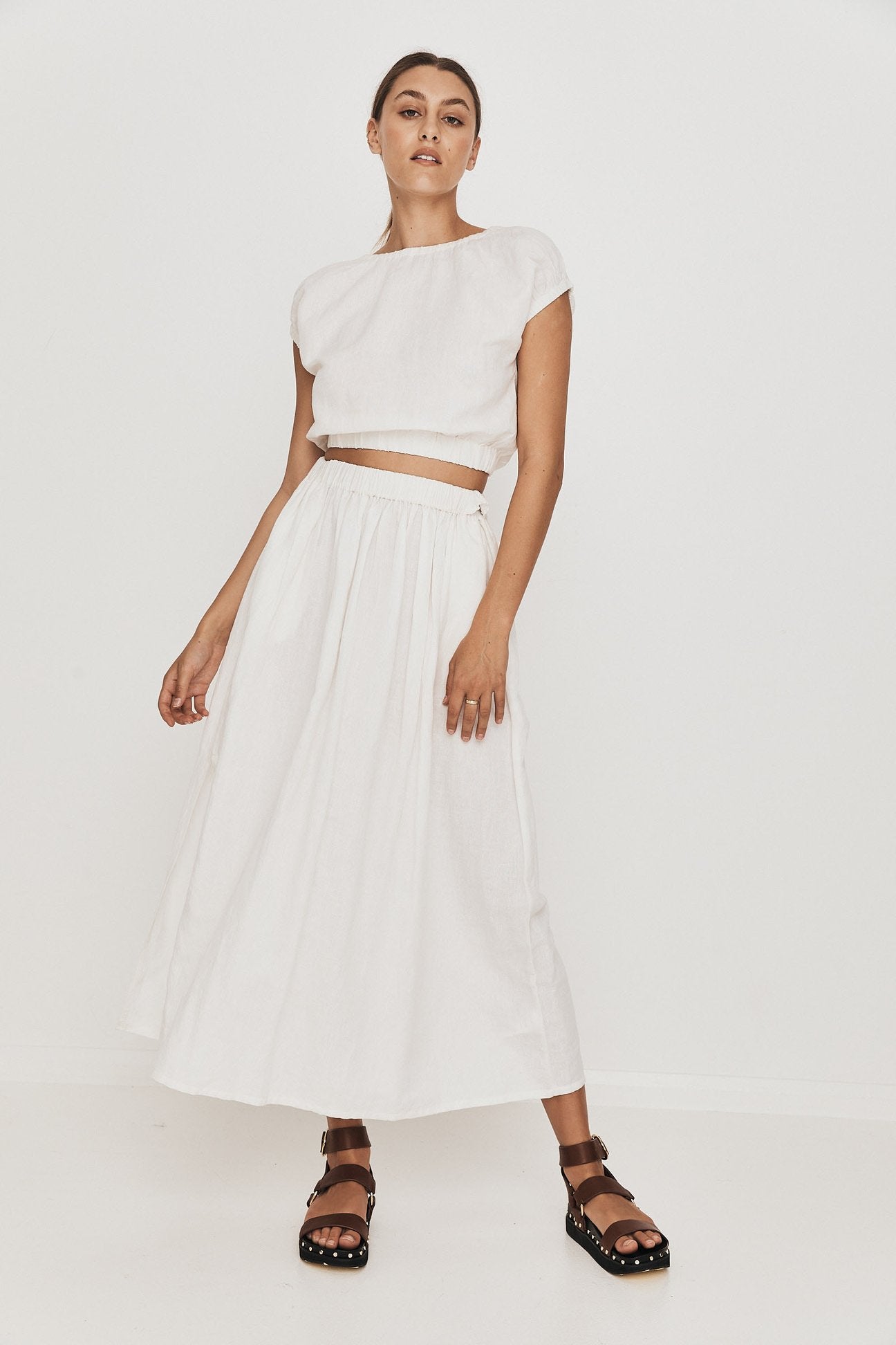 Anais Top in Natural White