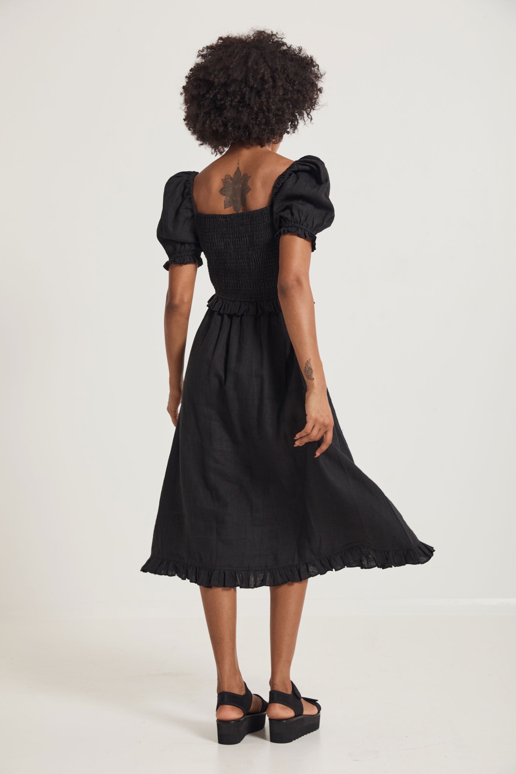 Shiloh Linen Midi Dress - Milu James St