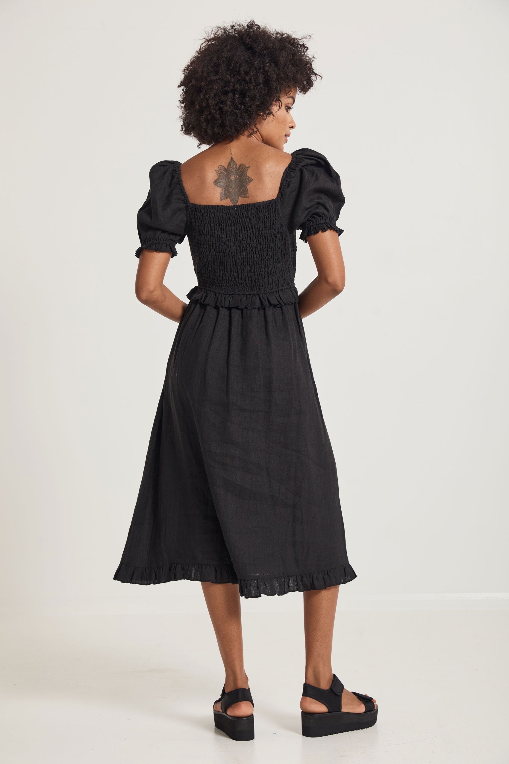 Shiloh Linen Midi Dress - Milu James St