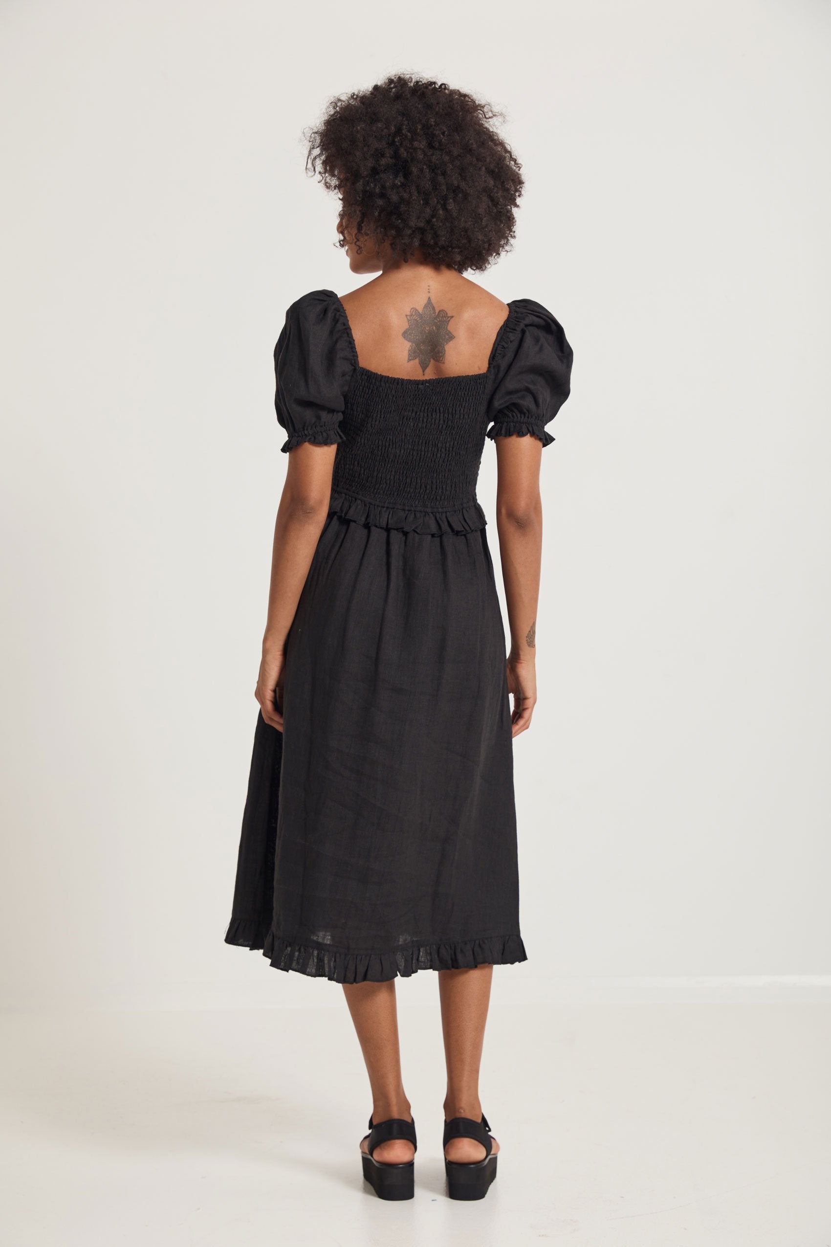 Shiloh Linen Midi Dress - Milu James St