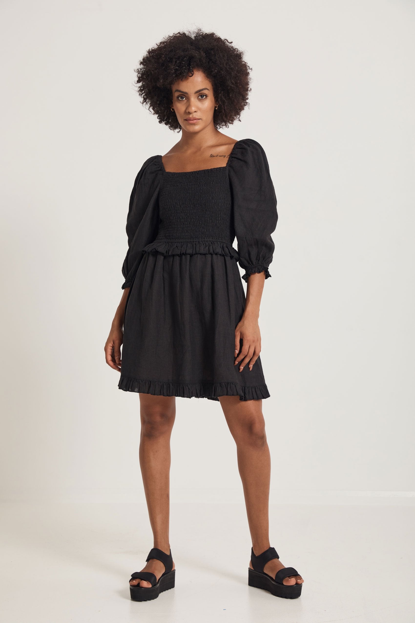 Shiloh Linen Mini Dress - Milu James St