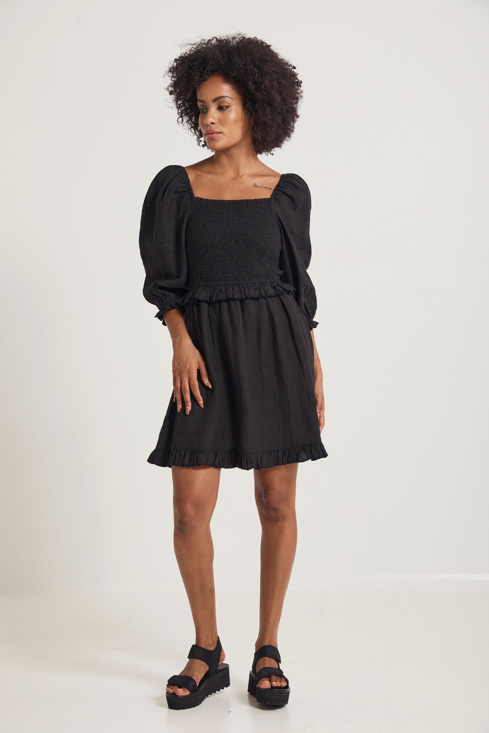 Shiloh Linen Mini Dress - Milu James St