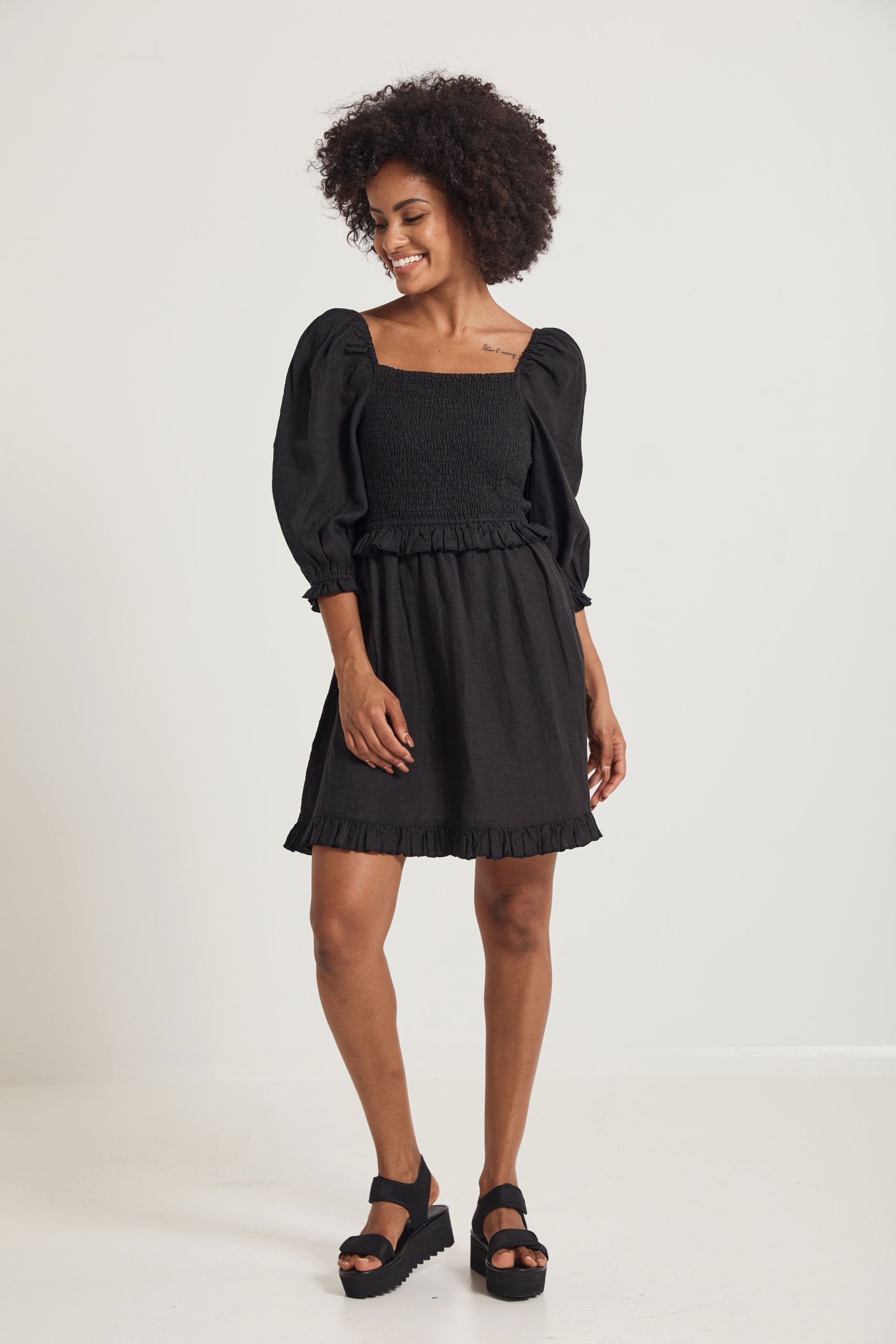 Shiloh Linen Mini Dress - Milu James St