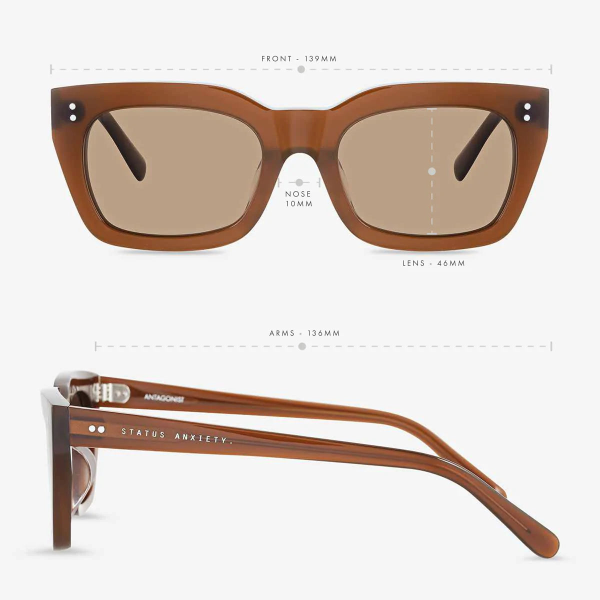 Antagonist Sunglasses in Brown - Milu James St