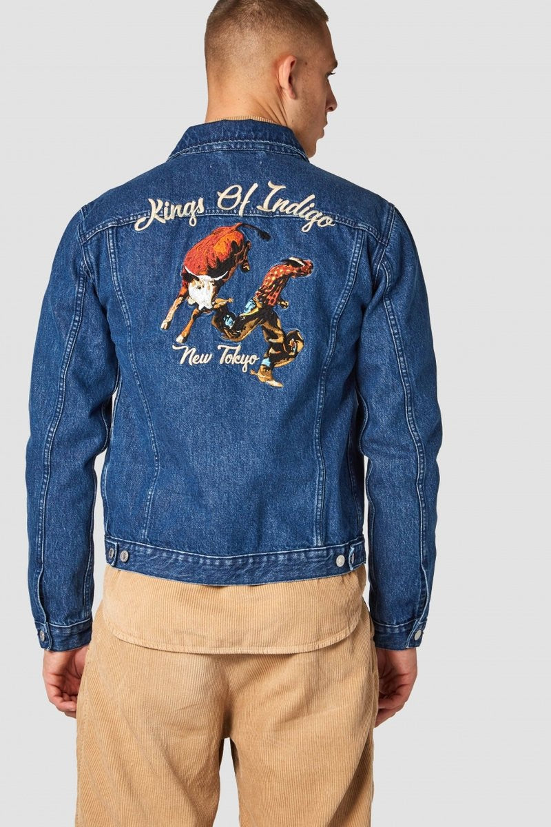 Till Mens mid marble bull denim Jacket - Milu James St