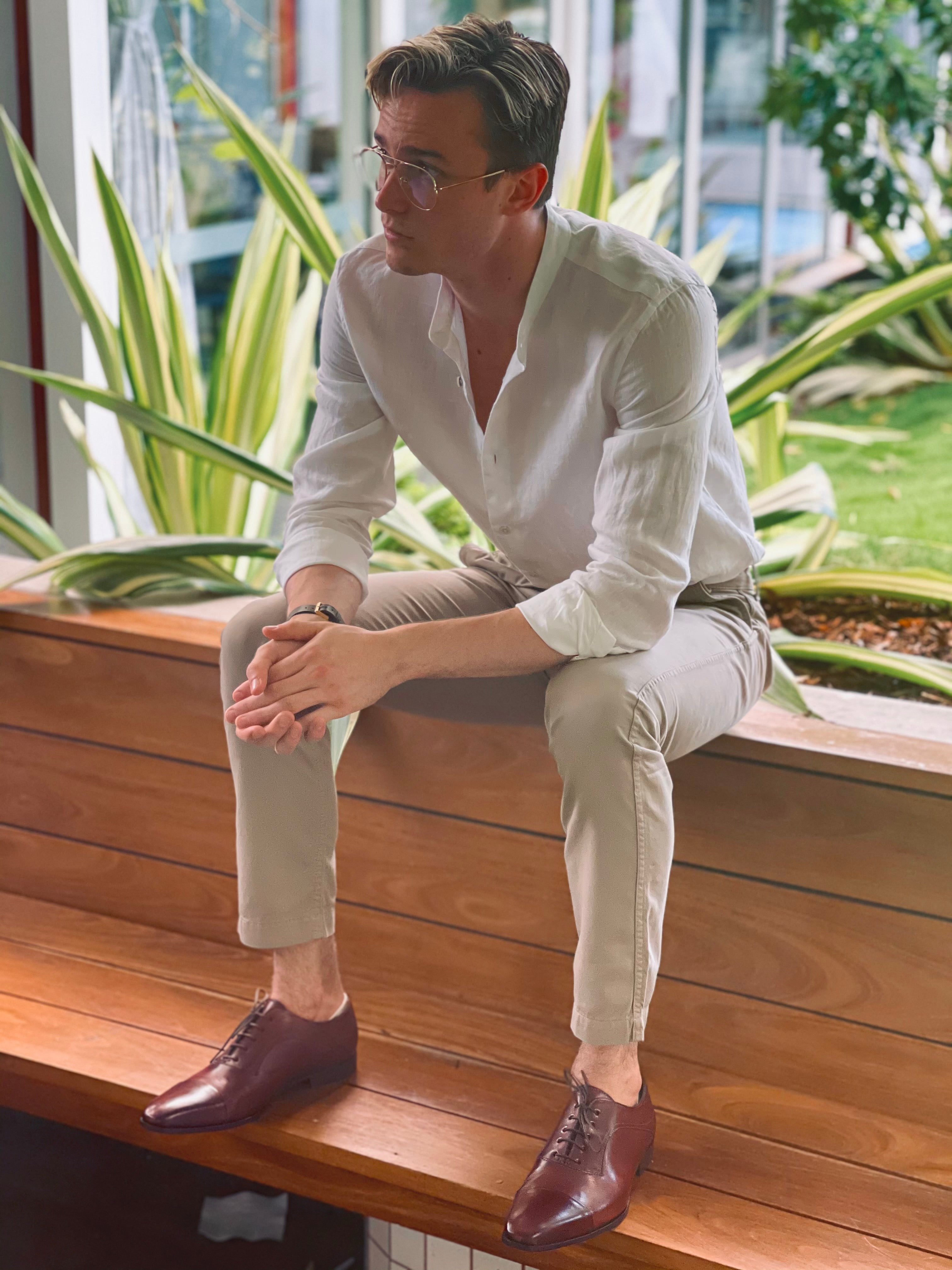 3722 Mens Italian lace up in Whiskey - Milu James St