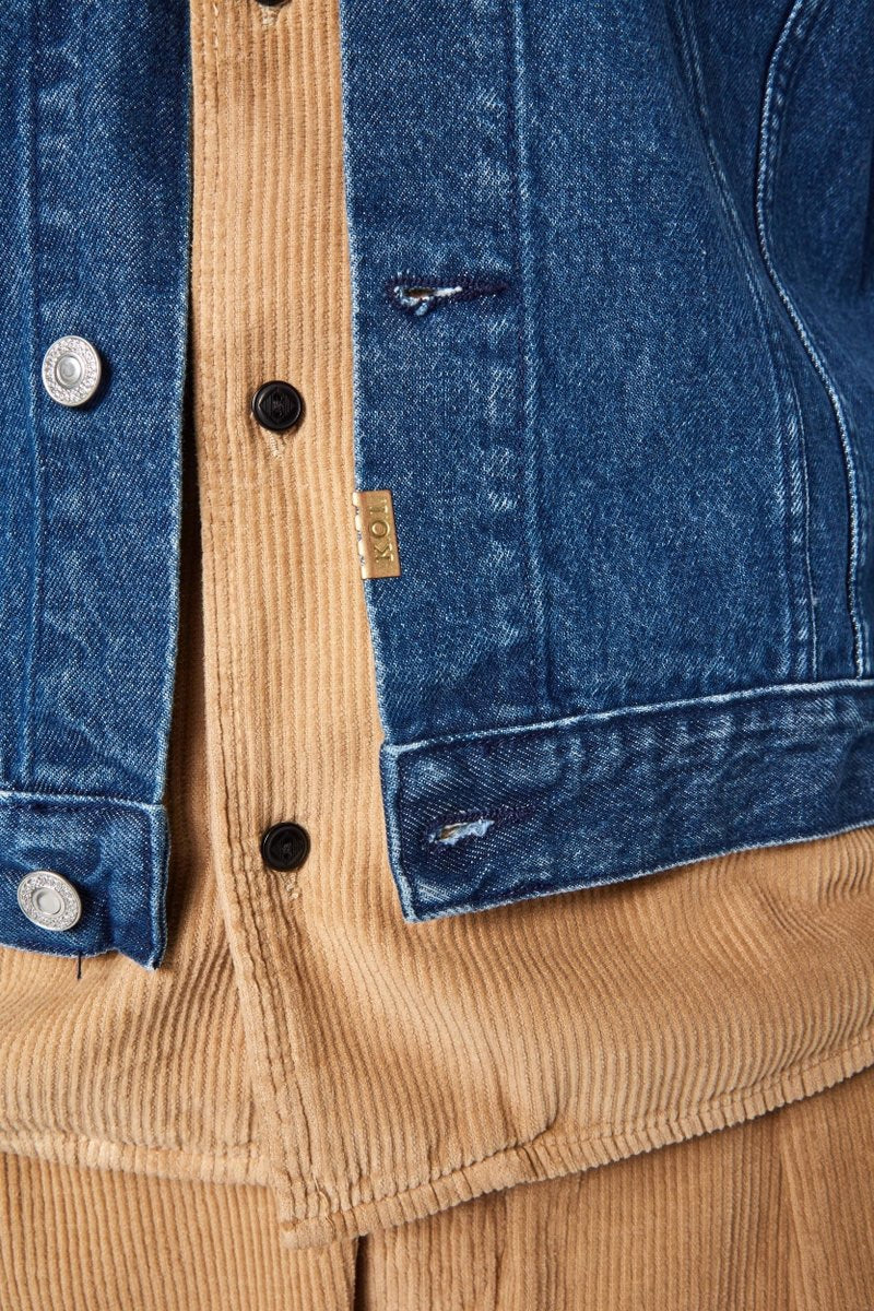 Till Mens mid marble bull denim Jacket - Milu James St