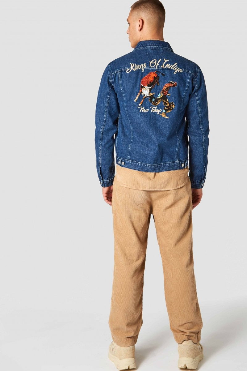 Till Mens mid marble bull denim Jacket - Milu James St