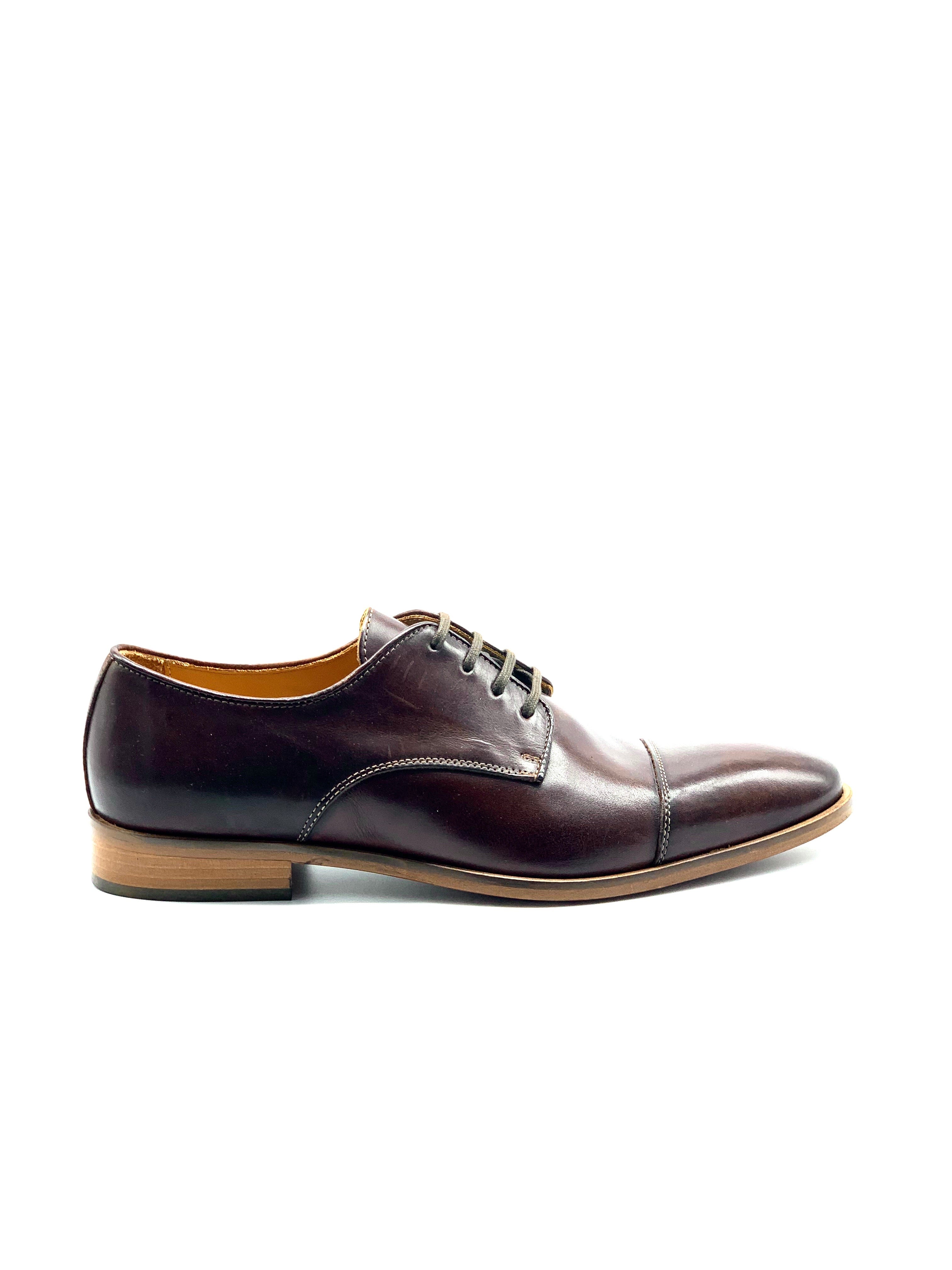 3371 Vitello mens Italian Brandy lace up - Milu James St