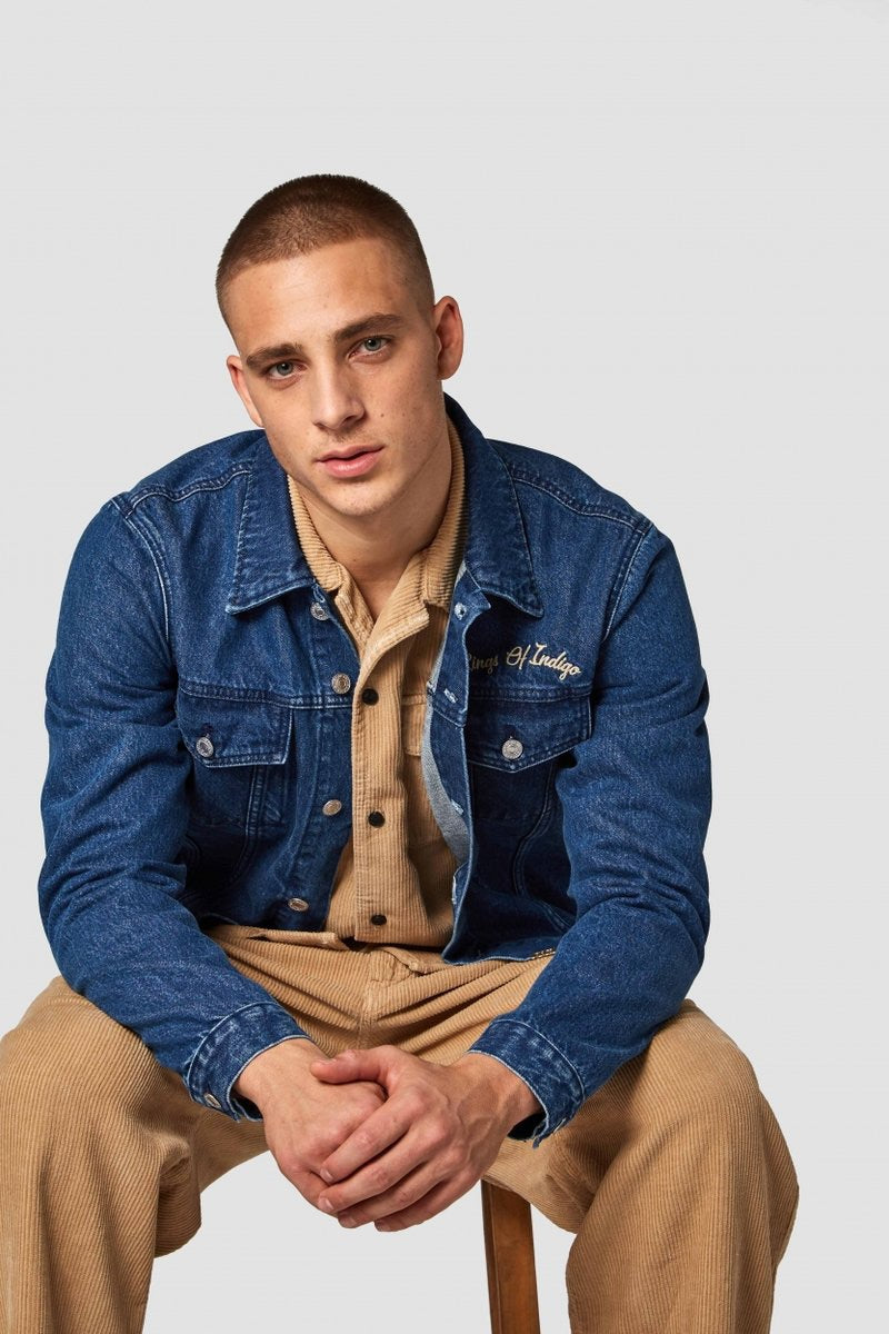 Till Mens mid marble bull denim Jacket - Milu James St