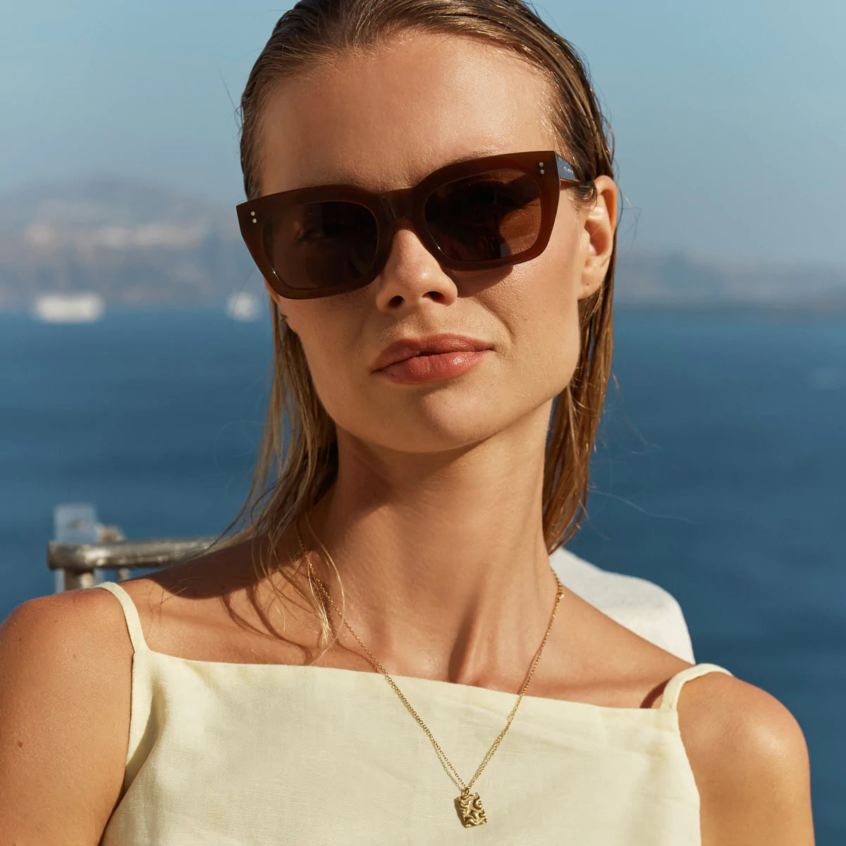 Antagonist Sunglasses in Brown - Milu James St