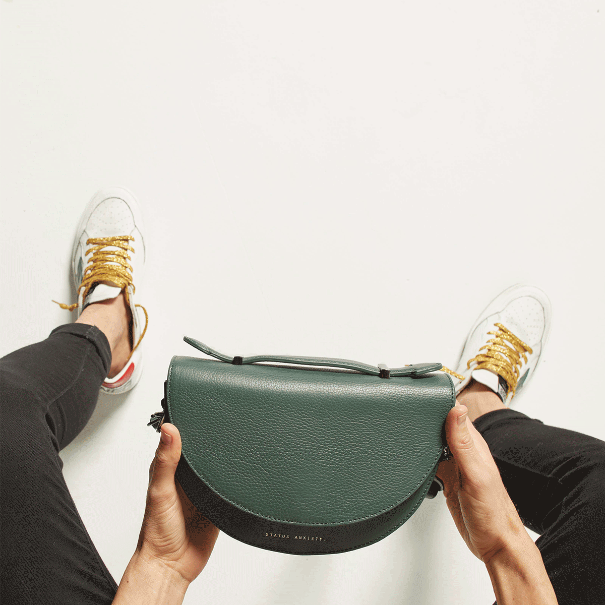 All Nighter Leather Crossbody Bag in Green