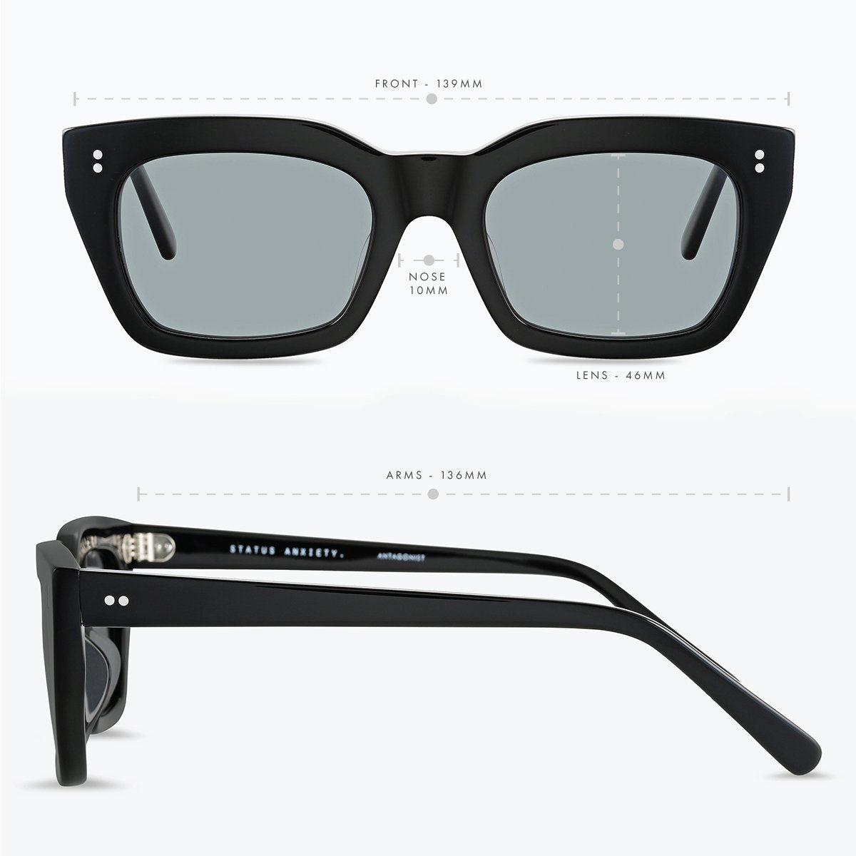 Antagonist Sunglasses in Black