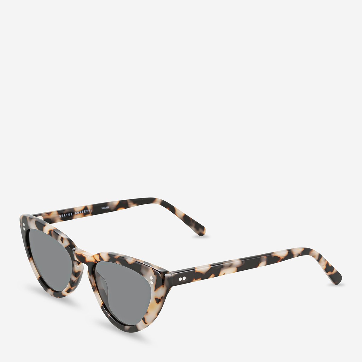 Villain Sunglasses in White Tort
