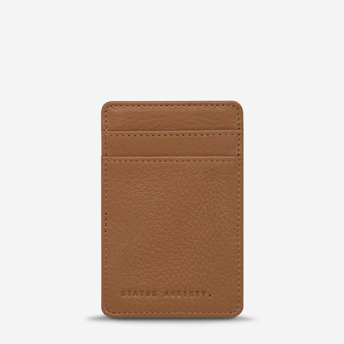Flip Leather Wallet in Tan