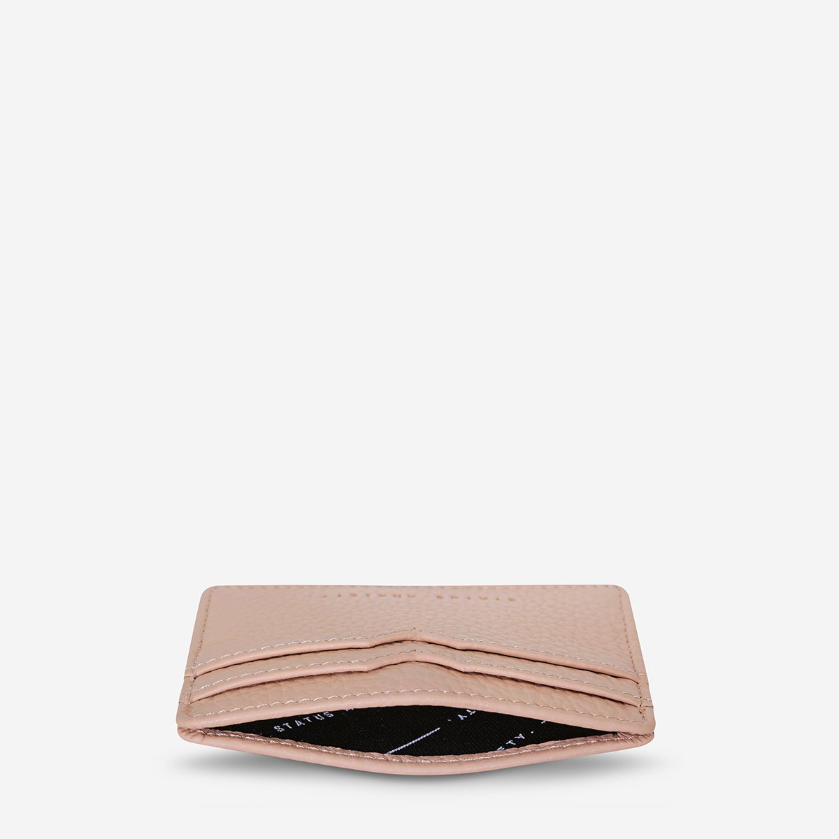 Together For Now Leather Card Wallet in Dusty Rose