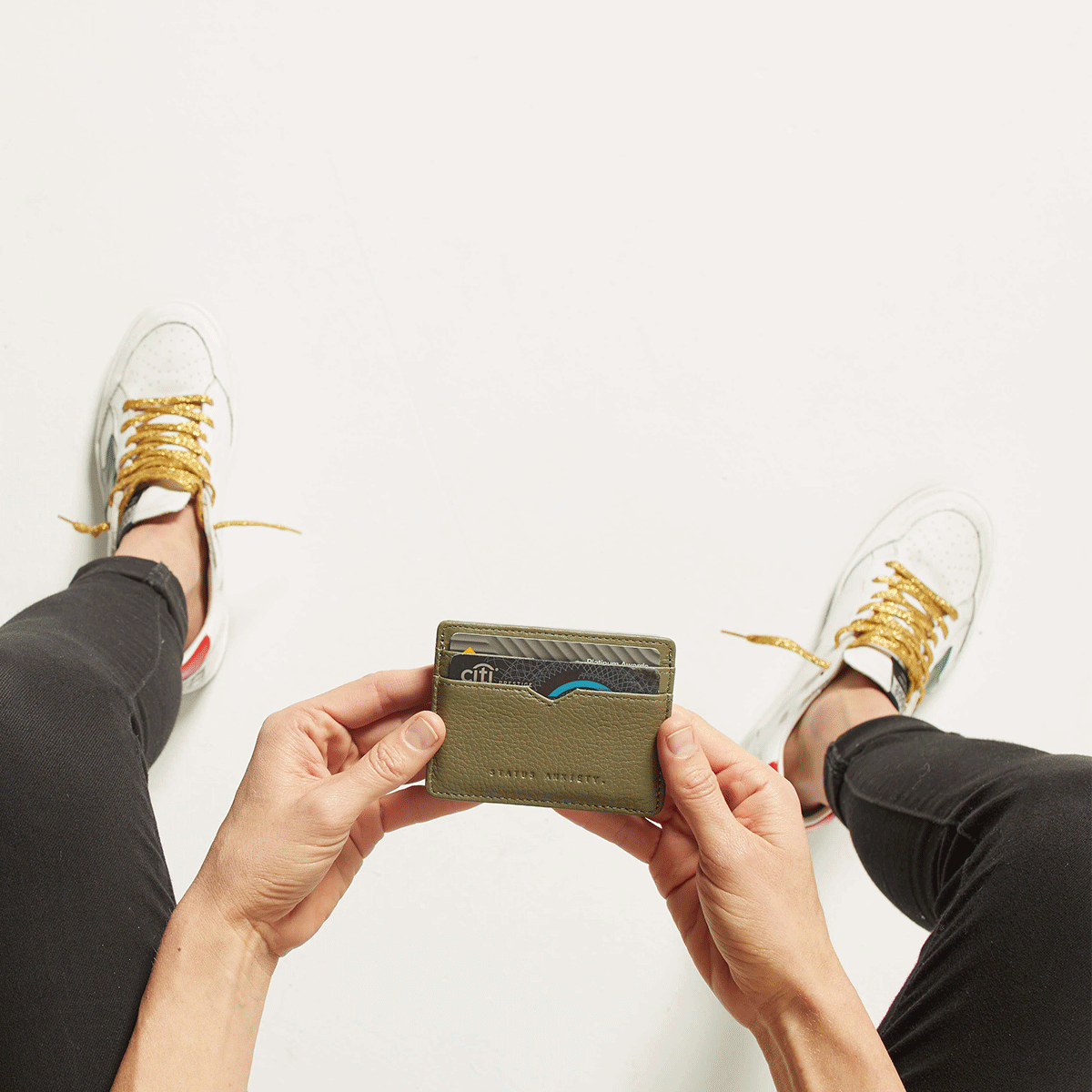 Together For Now Leather Card Wallet in Dusty Rose