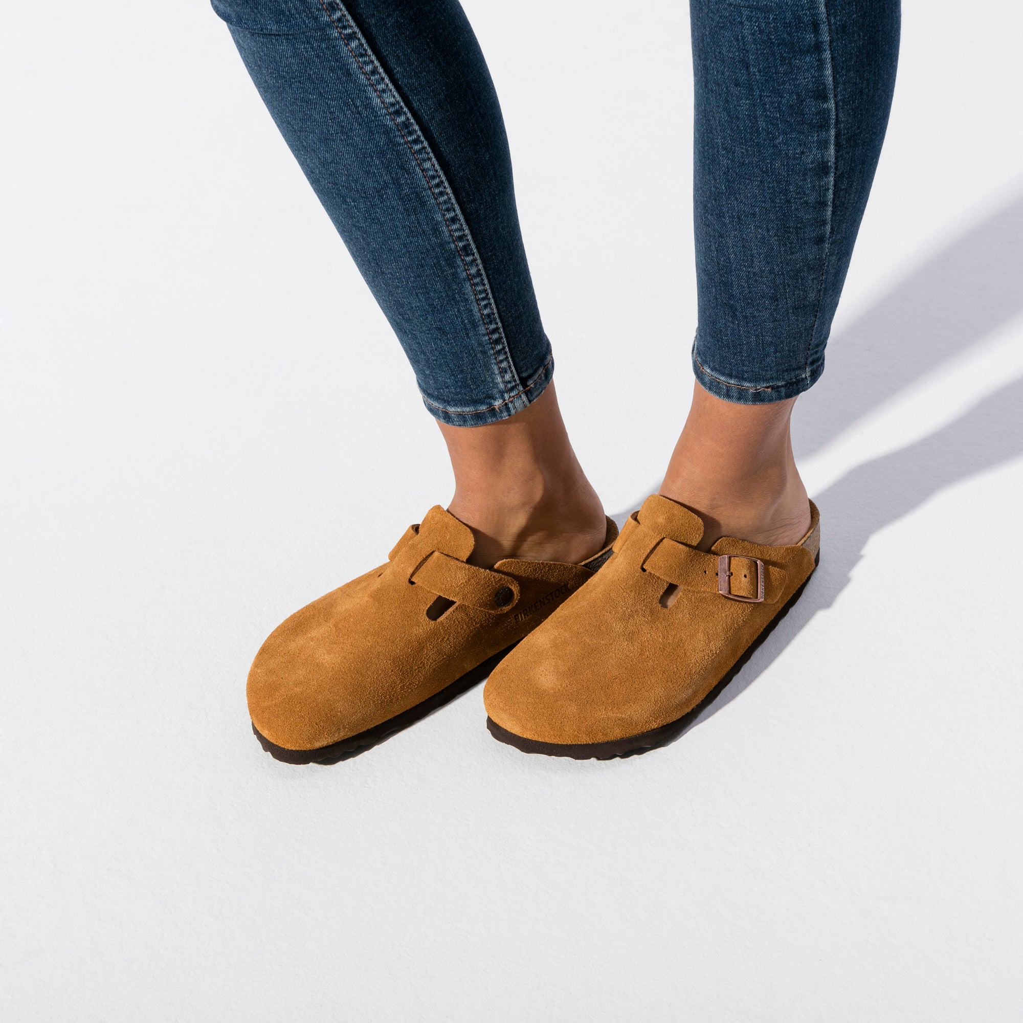 Boston Suede Leather in Mink (Soft Footbed)