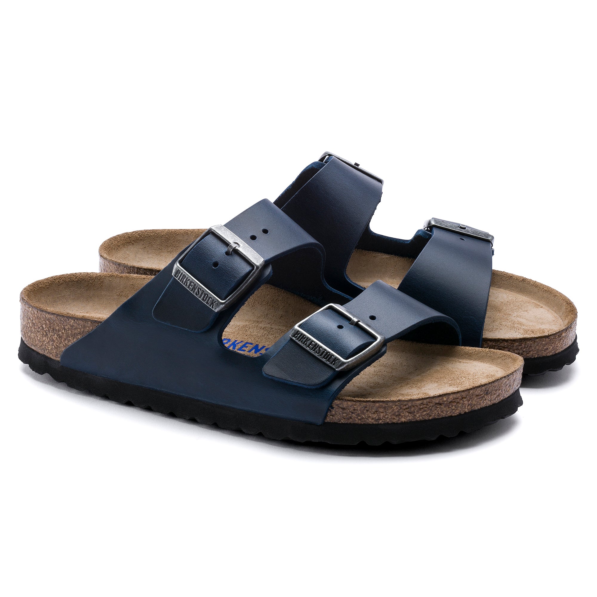 Arizona Smooth Leather in Blue (Classic Footbed - Suede Lined) - Milu James St