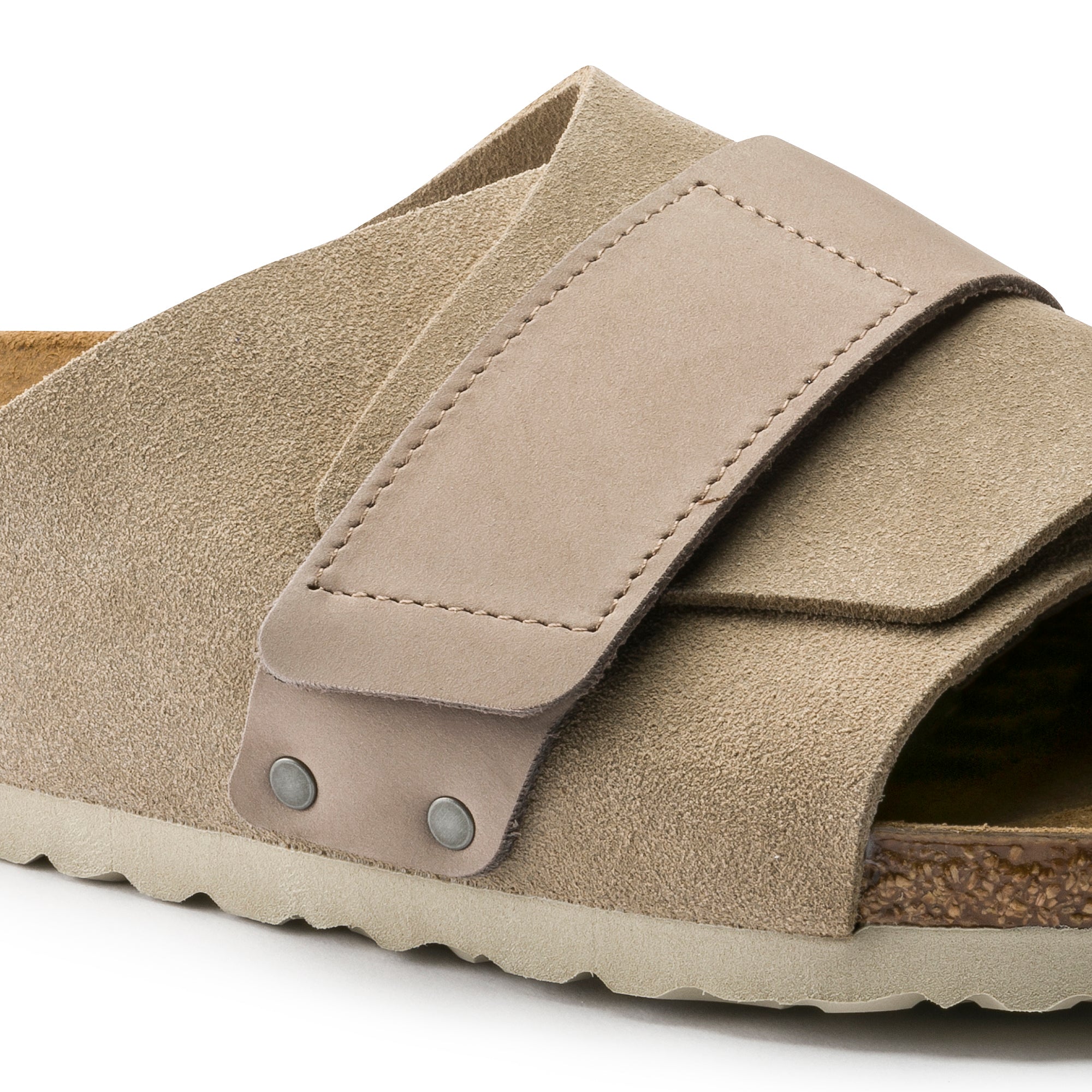 Kyoto Nubuck/Suede Leather in Taupe - Milu James St
