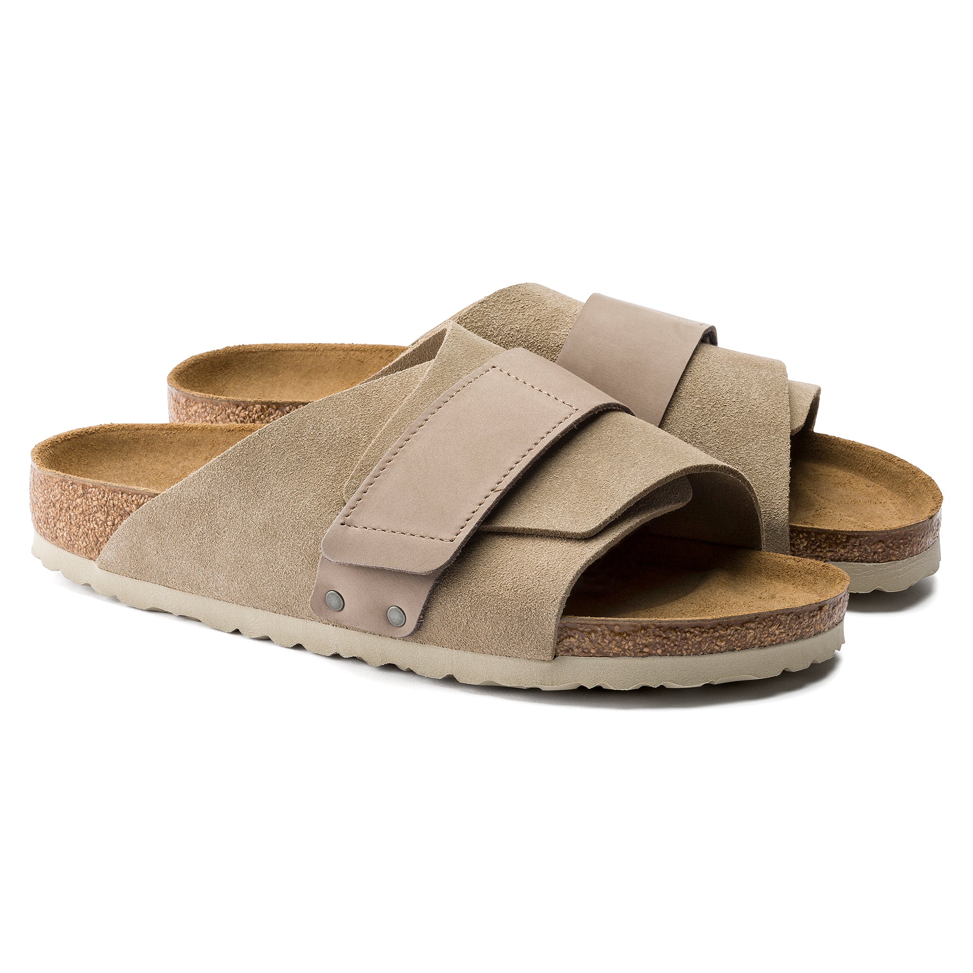 Kyoto Nubuck/Suede Leather in Taupe - Milu James St