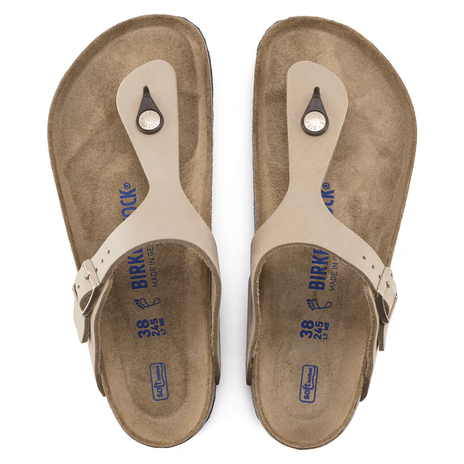 Gizeh Nubuck Leather in Sandcastle (Soft Footbed)