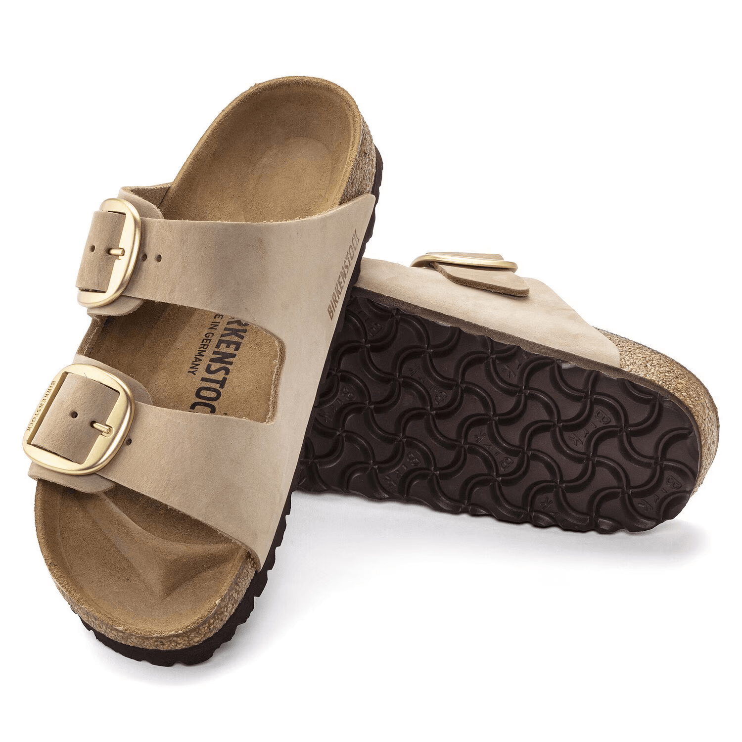 Arizona Big Buckle Nubuck Leather in Sandcastle