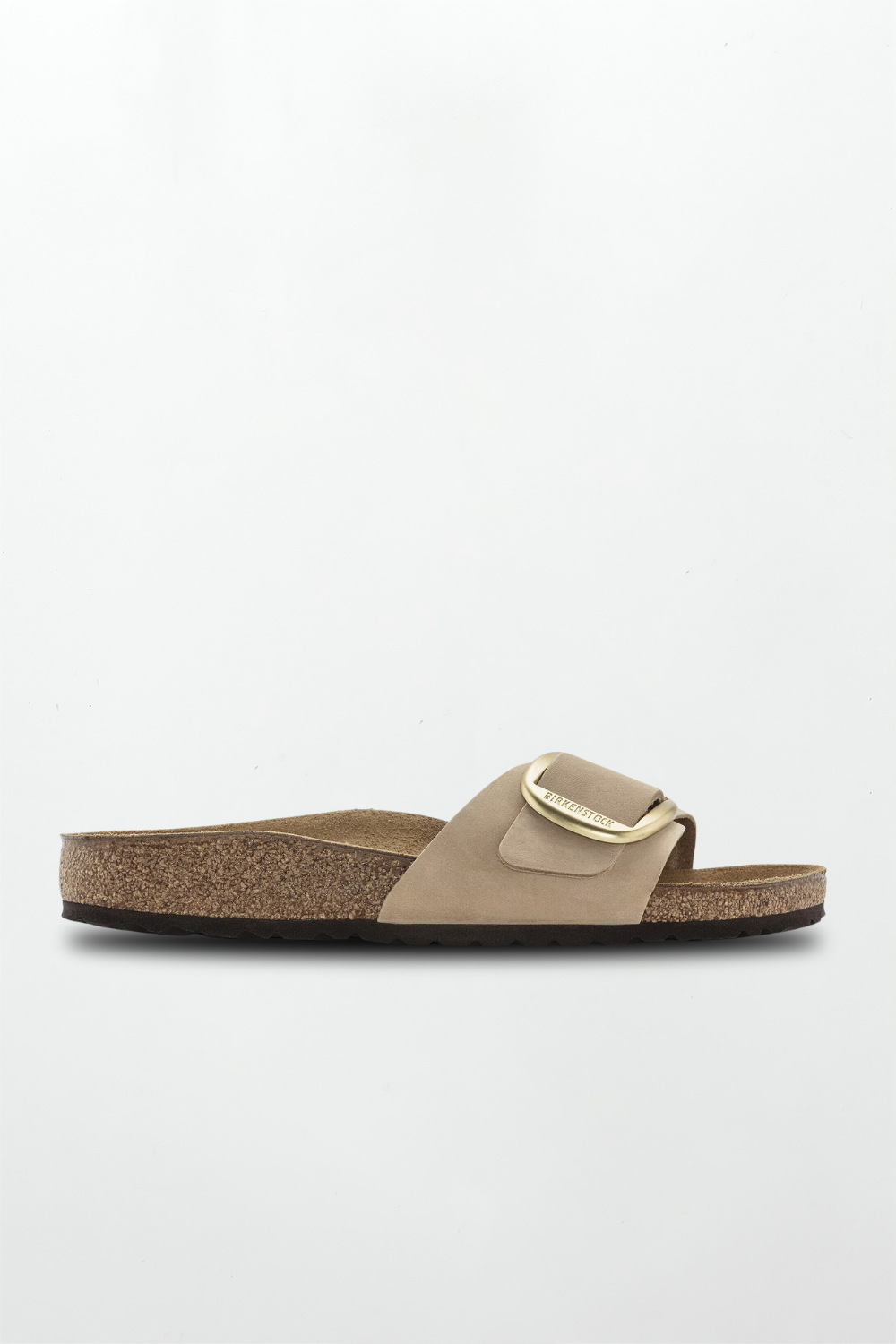 Madrid Big Buckle Nubuck Leather in Sandcastle