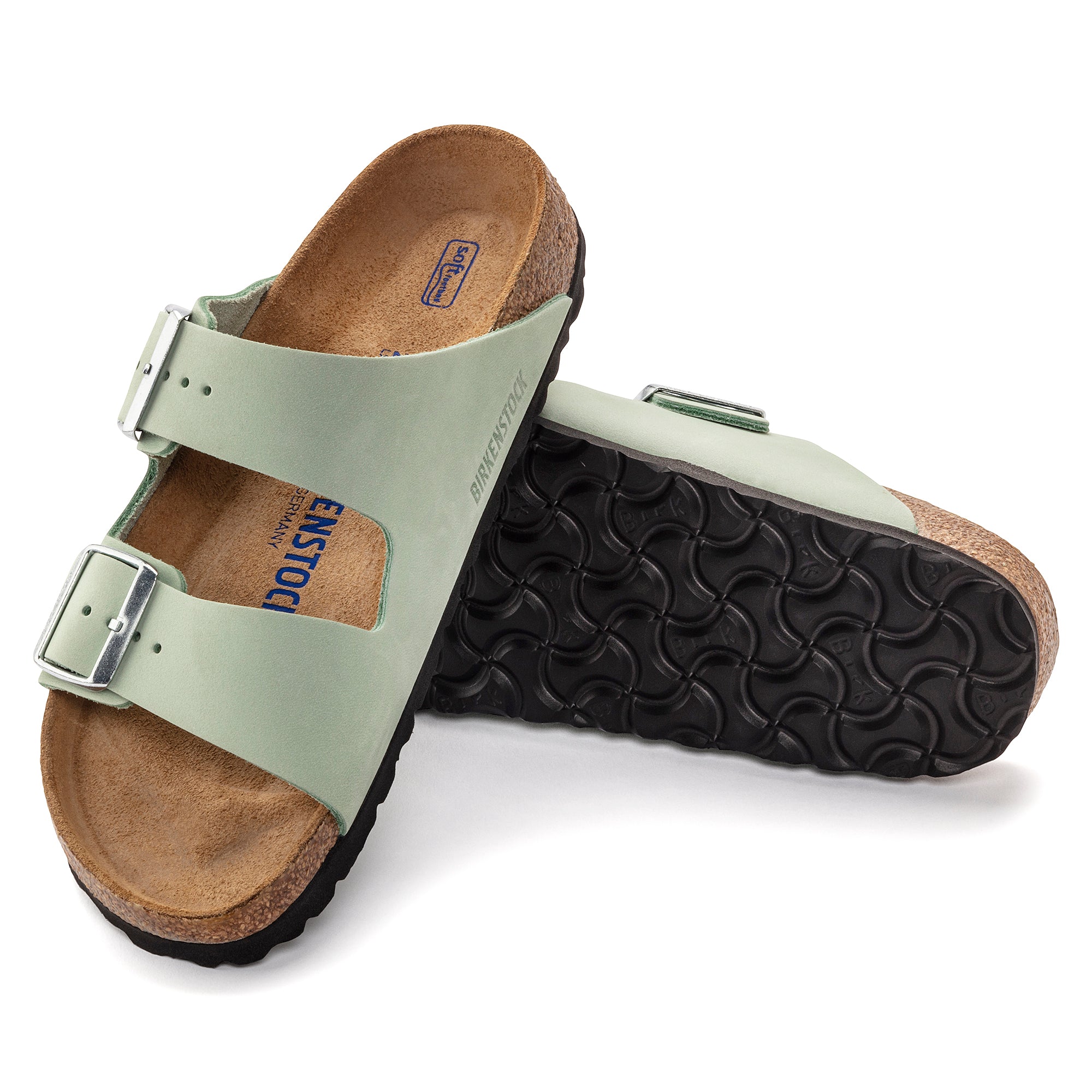 Arizona Nubuck Leather in Matcha (Soft Footbed)